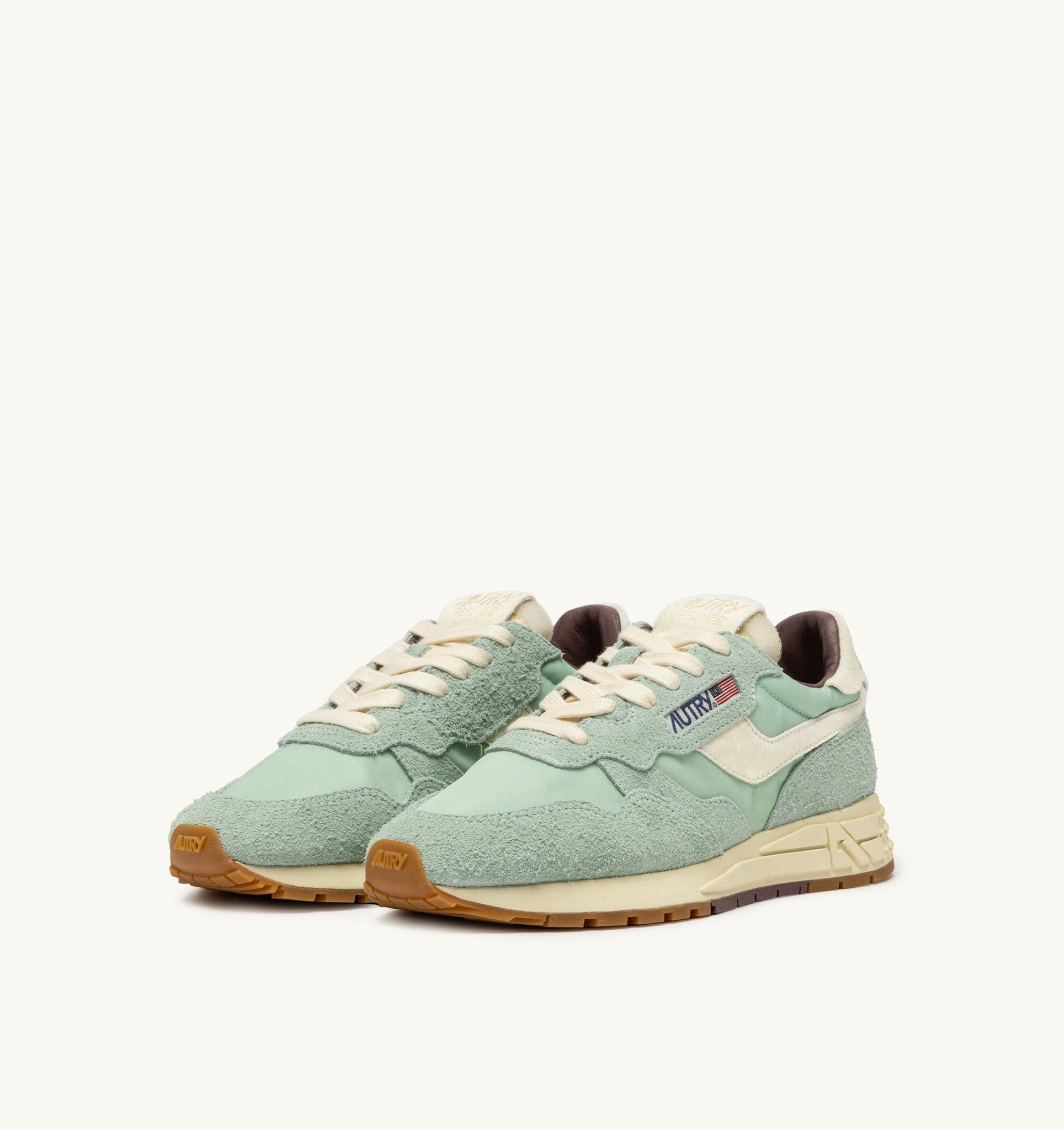 Reelwind Low en nylon et suède Vert/Nut